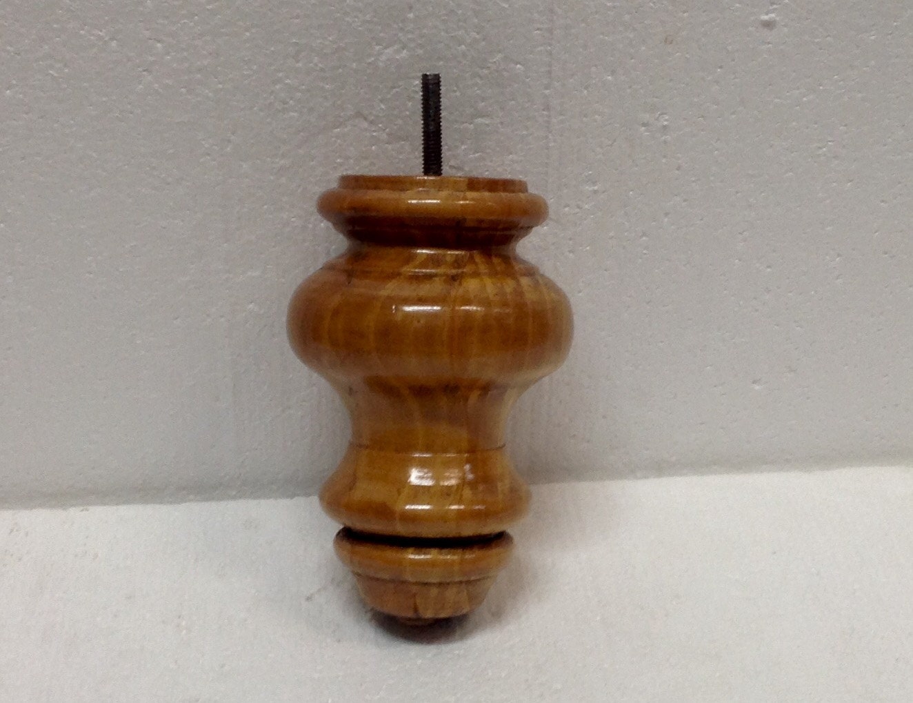 0221. Set of 4 Wooden Spindle Furniture Legs Oak Finish