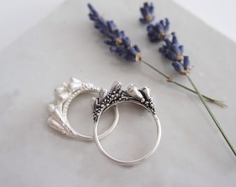 Lavender branches silver ring / AMARANTA Collection