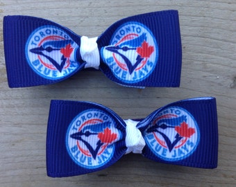 Toronto Blue Jays Hair Bows - No Slip Grips
