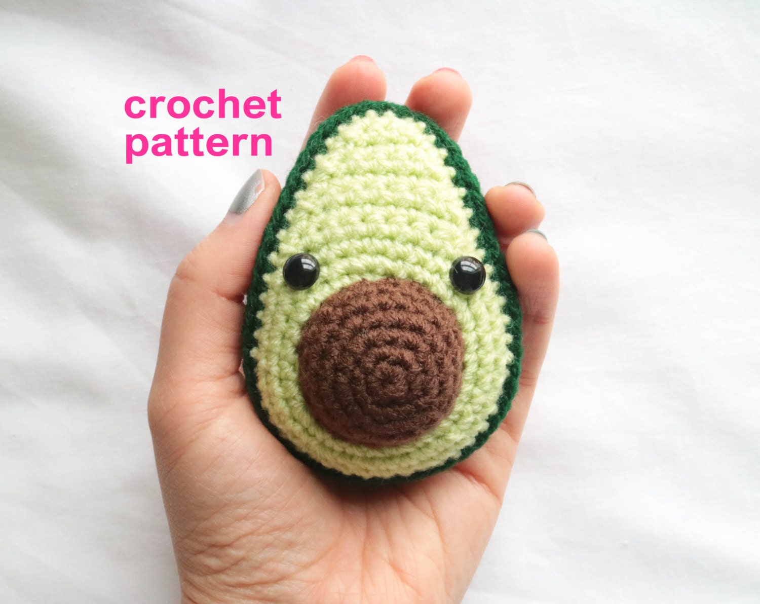 Crochet Pattern Amigurumi Avocado Kawaii Food Cute by BeckyGarratt