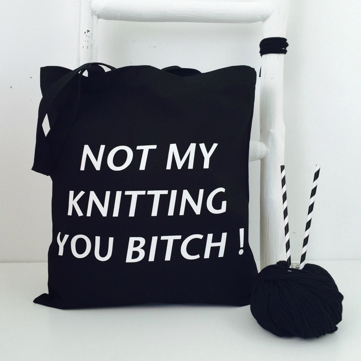 Not My Knitting Rude Knitting Bag Funny Knitting Bag