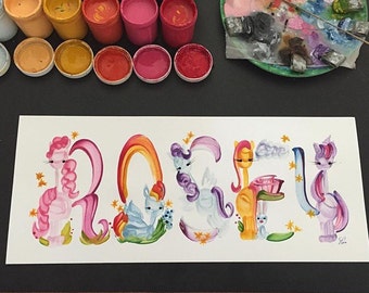 My Little Pony/Horses Name Painting (custom)