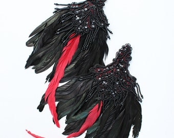 Ready to Ship Miyu Decay Feather Epaulettes Fascinators