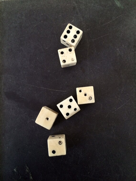 Antique Vintage Six Bone Dice