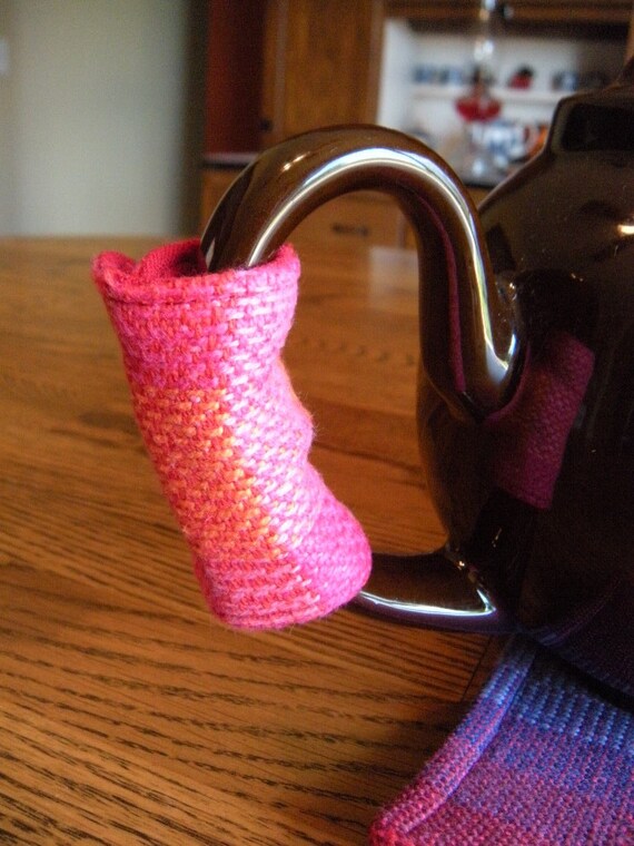 Hand Woven Tea Pot Handle Cozy Handwoven Teapot Handle Cozy