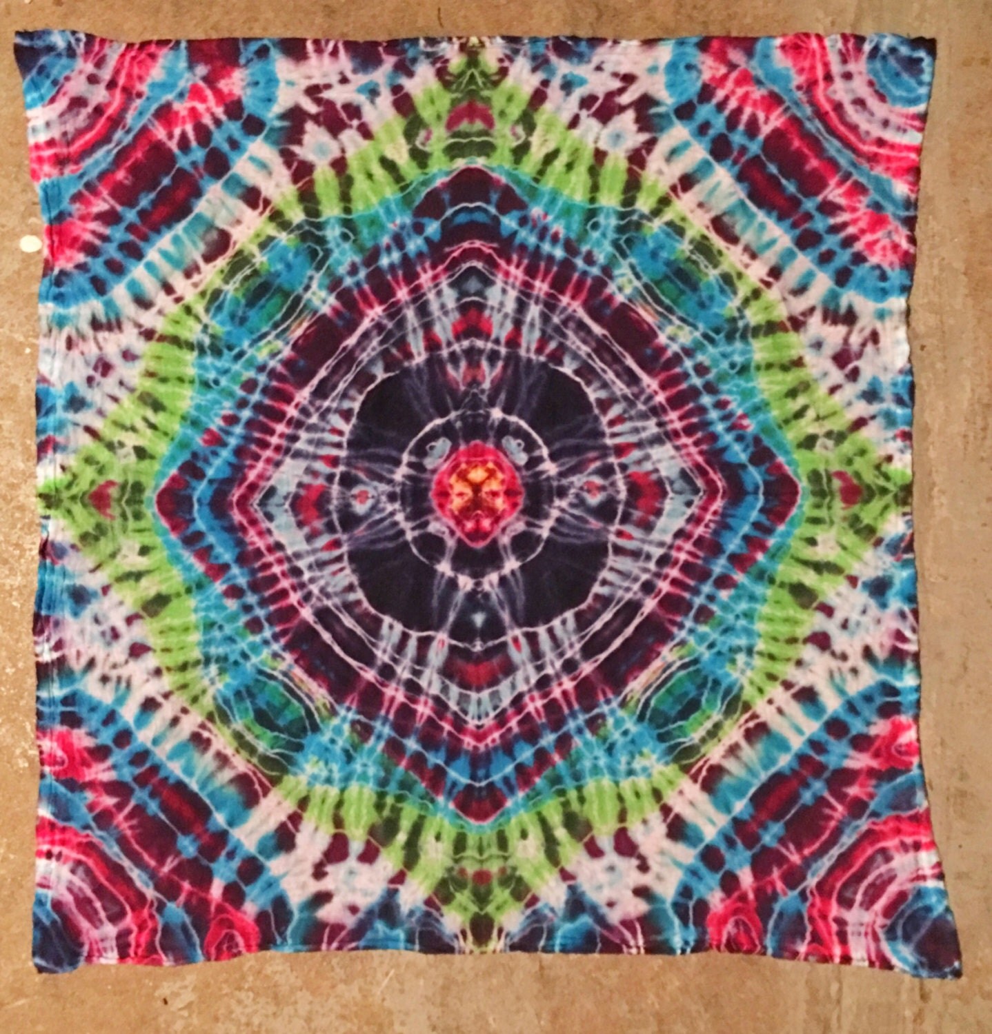 jewel tribe tie dye mandala tapestry 30x24in diy fabric piece