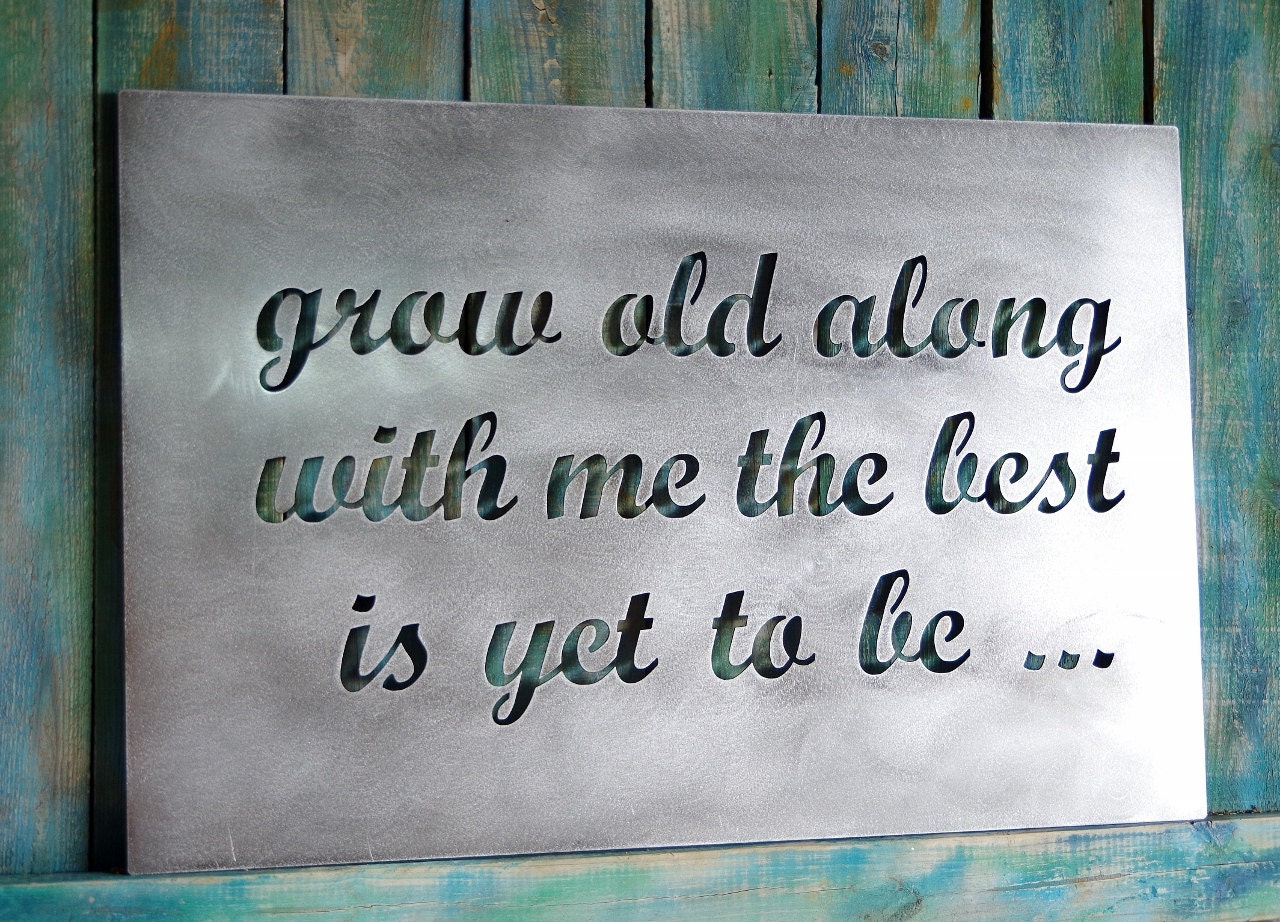 Large Metal Custom Quote Sign and Sayings Inspirational