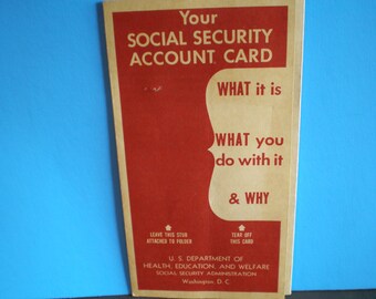 Social security card | Etsy