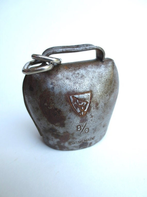 Vintage Swiss Goat Bell Firmann Bulle 8/0 Cow Bell Rustic Bell