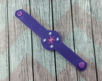 Star Sparkle Snap Bracelet, cuff, twilight inspired, cutie mark inspired