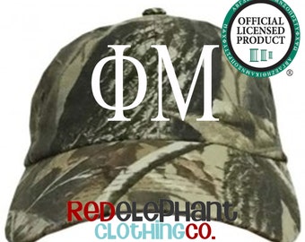 Phi Mu Hat, Monogrammed Camo Hat, Monogram Baseball Cap, Monogram Camouflage Hat, Personalize Baseball Hat, Sorority Gift, Embroidere Cap