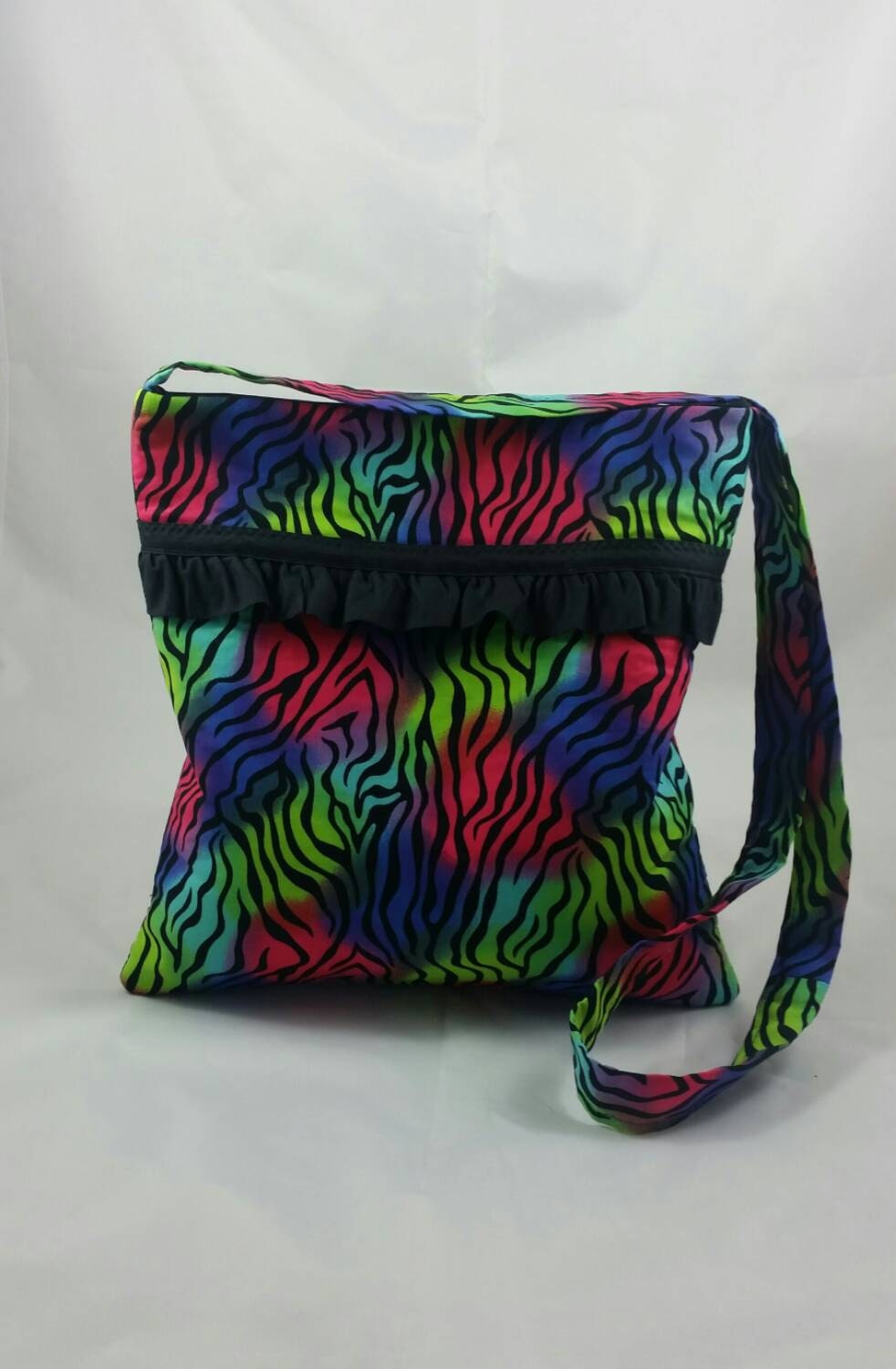 Messenger bag colorful zebra messenger bag zebra purse by vonsay