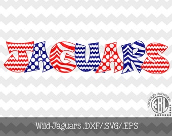 Wild Jaguar INSTANT DOWNLOAD in dxf/svg/eps for use with programs such as Silhouette Studio and Cricut Design Space