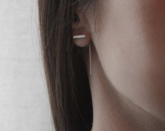 Minimal modern line earrings // SM010