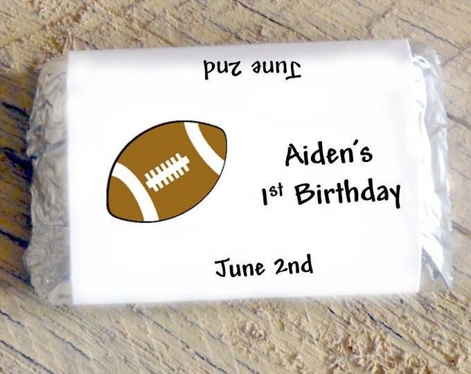 Football Candy Wrappers for Boys Birthday 1st 2nd 3rd 4th 5th Birthday Party Boys Baby Shower Candy Bar Wrappers