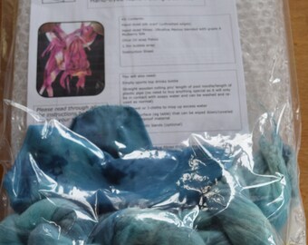 Hand-dyed Nuno Felting Scarf Kit