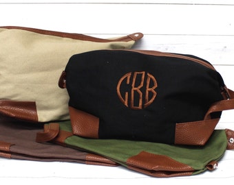 monogrammed shave bag