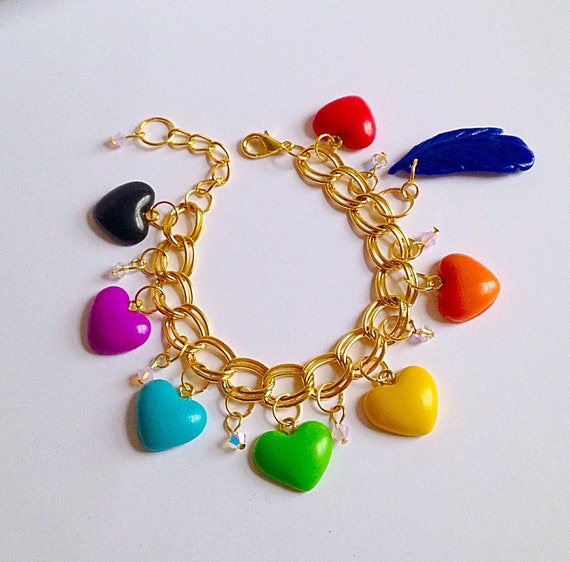 Harvest Moon Bracelet Heart Event Colours With Blue Feather