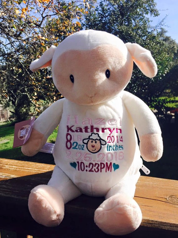 personalized lamb stuffed animal