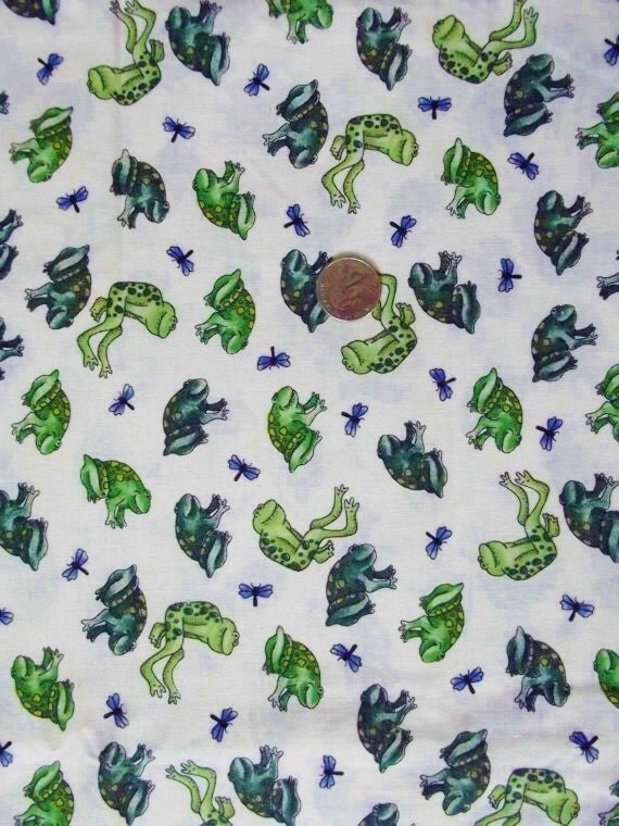 Frog Fabric Novelty Fabric Frogs Dragonflies Dianne Marcum