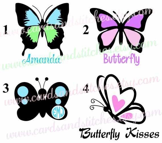 Butterfly Vinyl Decal Butterfly Decal Yeti Decal OR