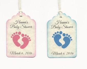 20 CUSTOM Baby BOY Giraffe \/ Party Favor \/ Baby Shower Tags