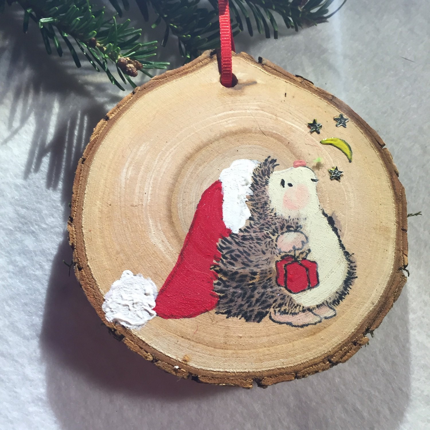 christmas ornament chubby hedgehog christmas ornament chubby hedgehog