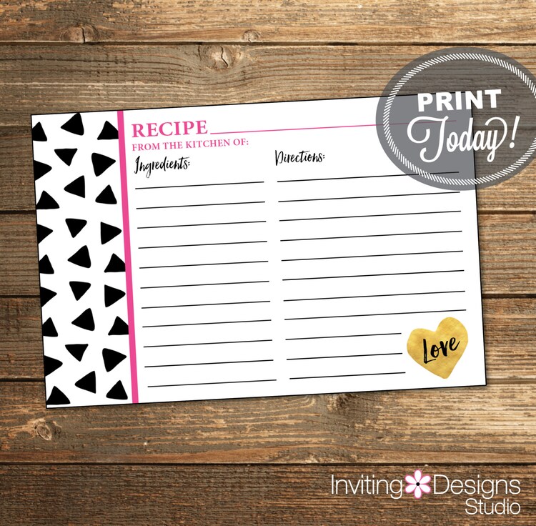 Bridal Shower Package Invitation Recipe by InvitingDesignStudio