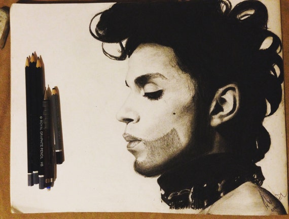 Black and white Prince drawing