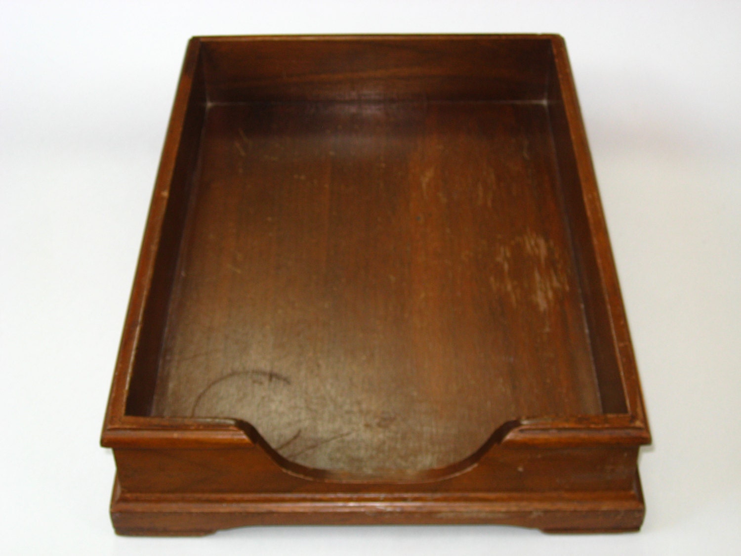 Vintage Nucraft Wood Office Legal Paper Tray Letter Sorter
