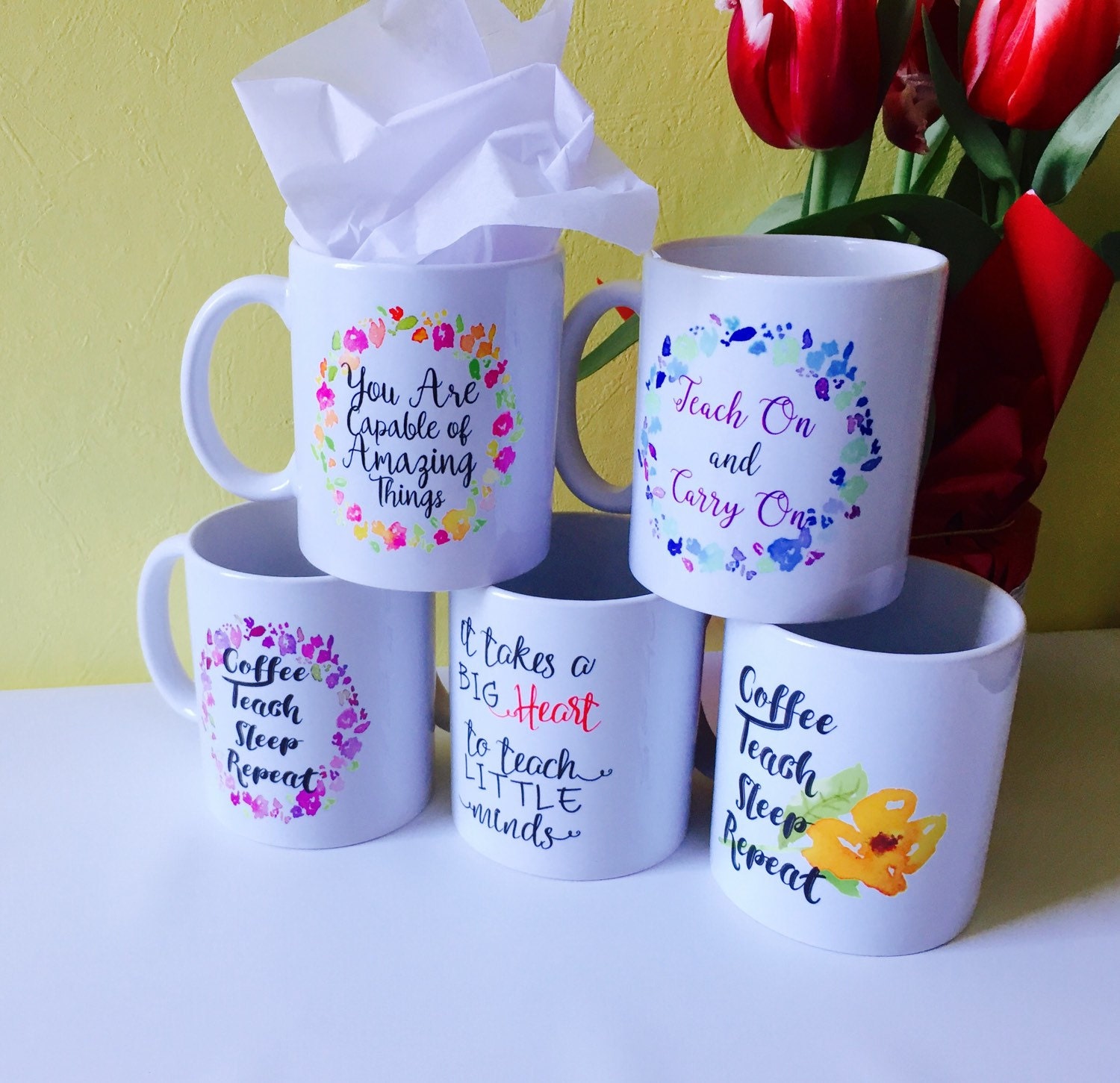 Teacher coffee mug teacher gifts motivational quote mugs