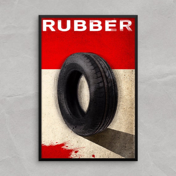 Rubber Movie Poster or Framed Print Shaking Tire Horror Movie