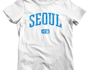 Kids Seoul Korea T-shirt - Baby, Toddler, and Youth Sizes - Seoul Tee, South Korea, Korean, ROK - 4 Colors
