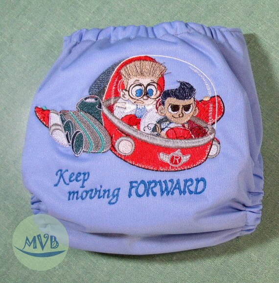 One Size Cloth Diaper Embroidery Time Machine