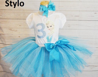 frozen birthday outfit, birthday outfit,birthday girl outfit, elsa birthday tutu,colorful tutu,girl birthday outfit