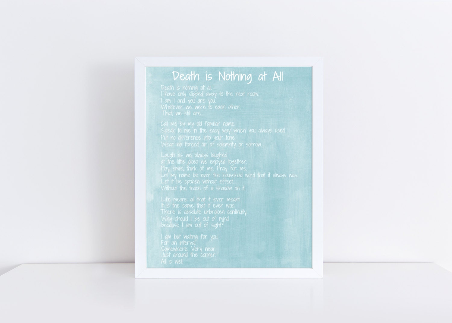 Sympathy Poem - Death is Nothing at All