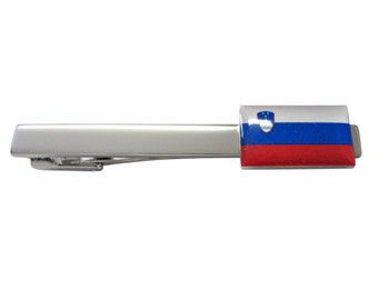 Slovenia Flag Square Tie Clip