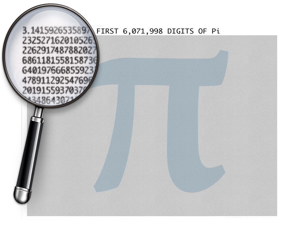 The Six Million Digits of Pi Poster 18 x 24 Inches With