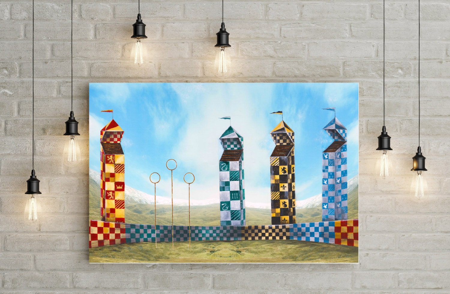 Harry Potter Canvas Print Of Quidditch Pitch From Hogwarts