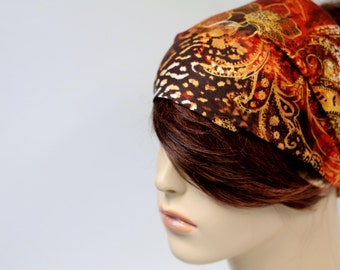 Exotic Print Headband Womens Headband Fabric Headband Bandana Headband Head Wrap Hair Accessory Womens Gift for Her Gift Ideas