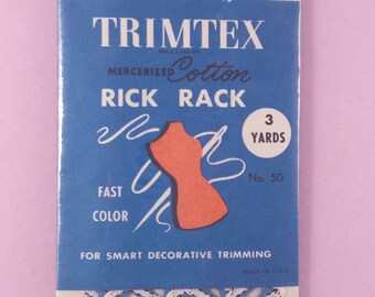 Vintage Blue and White Rick Rack (R-206)