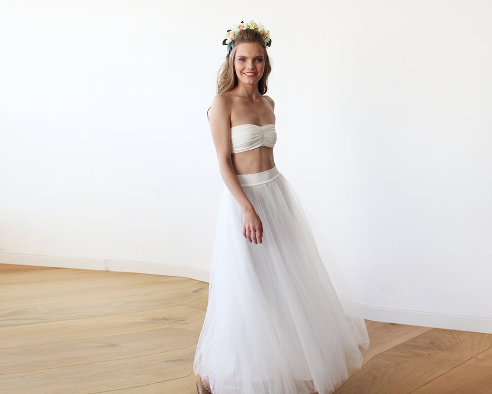 ivory tulle wedding skirt