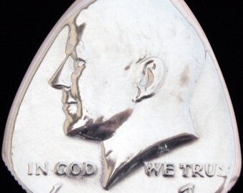 Coin Guitar Pick 1967 Silver Kennedy Half Dollar