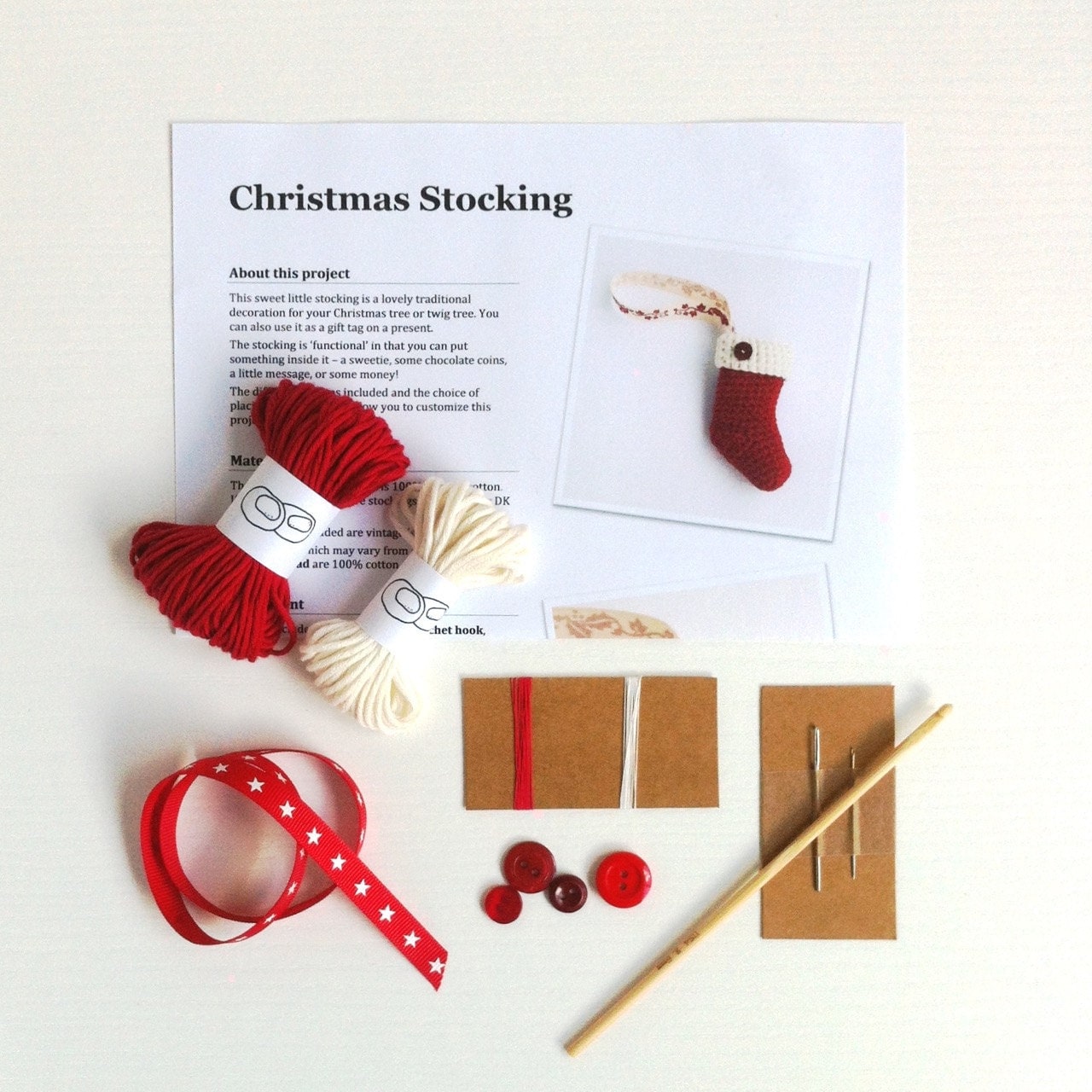 Christmas Crochet Kit / DIY Kit / Craft Kit / Crochet