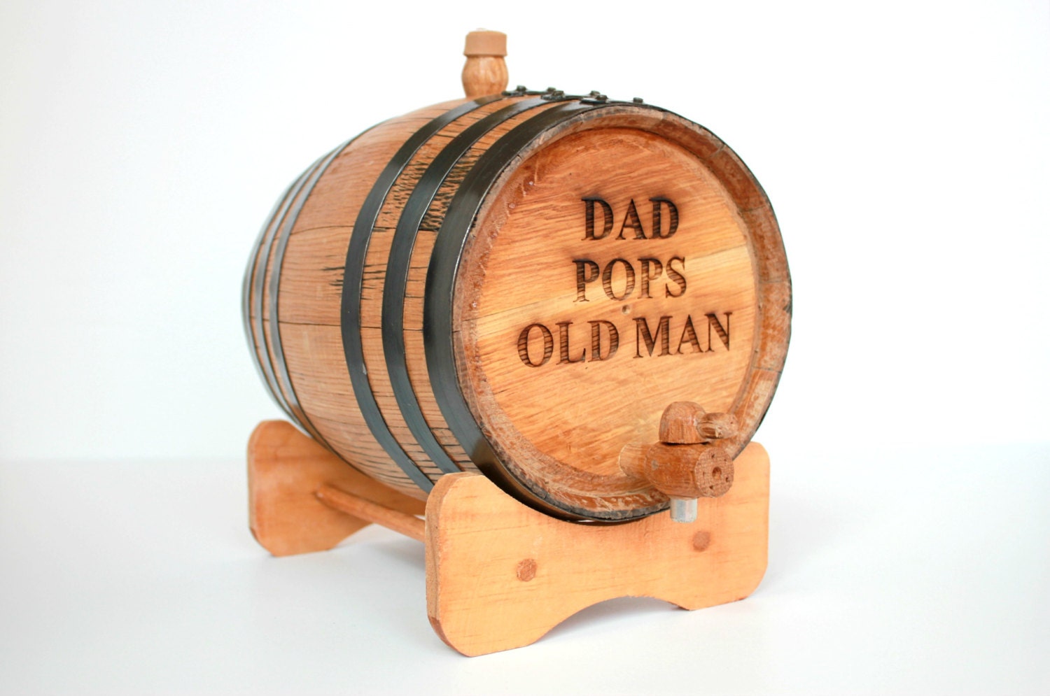Father's Day Gift Engraved Whiskey Barrel for Dads Gifts