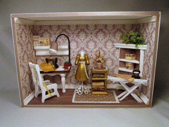 miniature sewing room kit