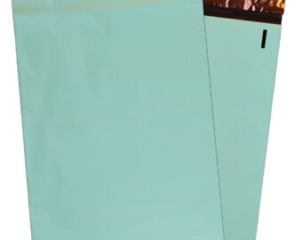 10x13" Teal FLAT POLY MAILERS; Approved Shipping Mailers, (50 Pack)