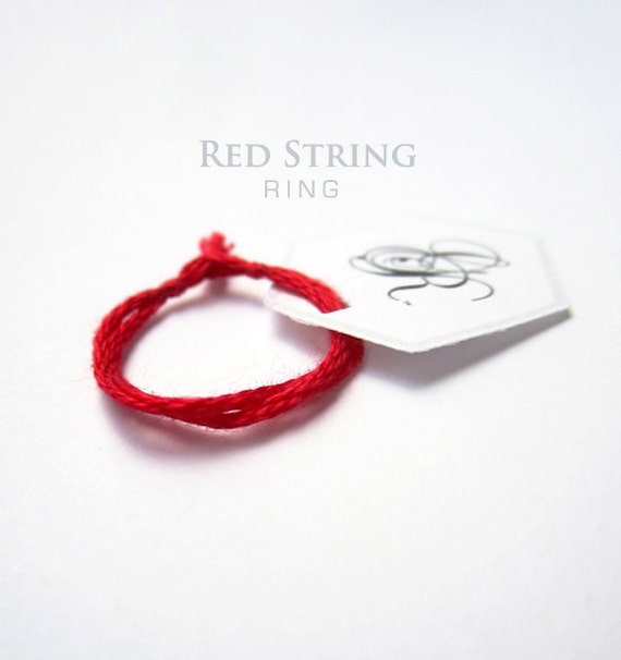 red string ring red string of fate mens red ring womens by GR168