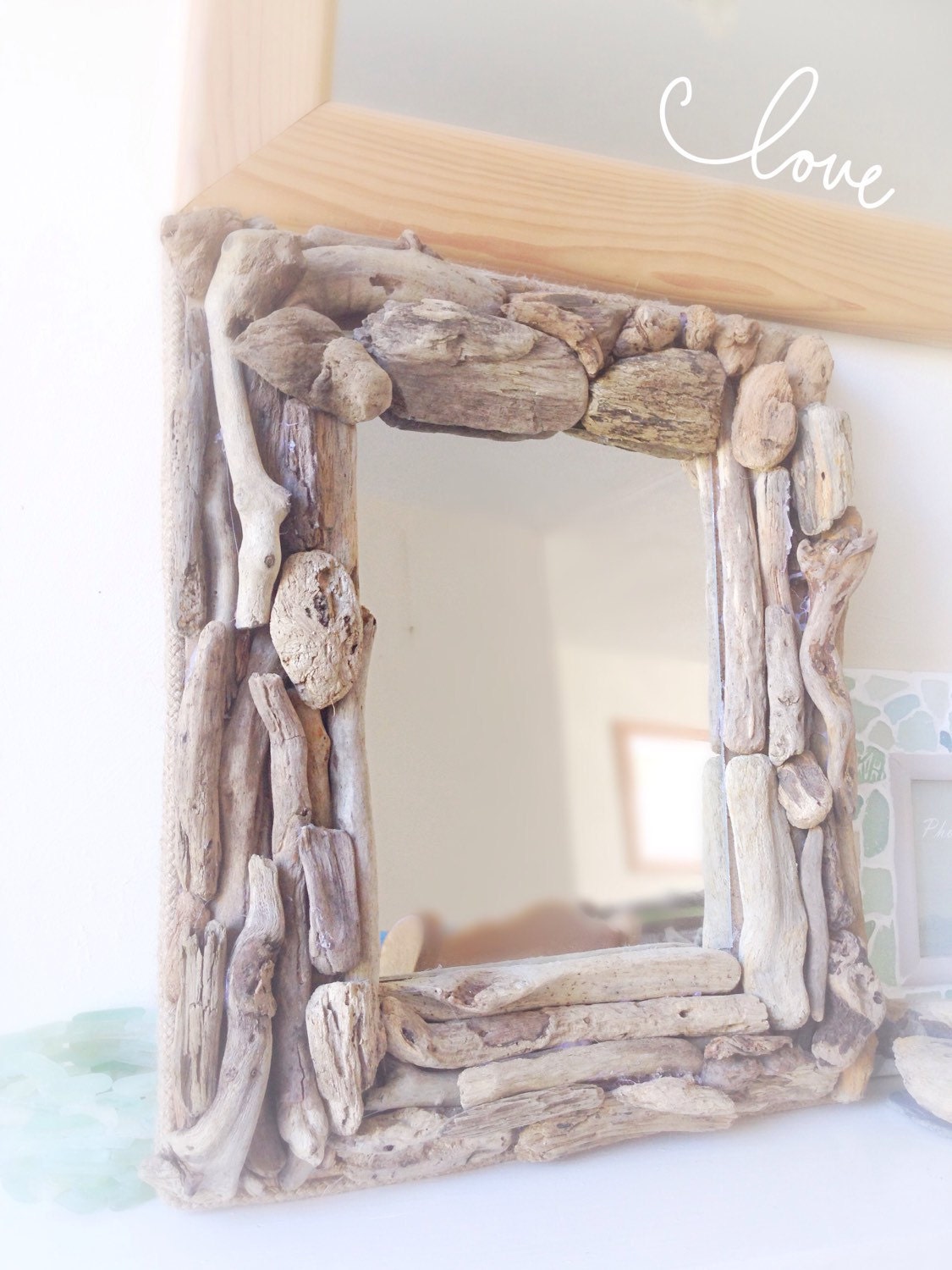 Driftwood Mirror Natural Isle of Wight Beach Home Decor
