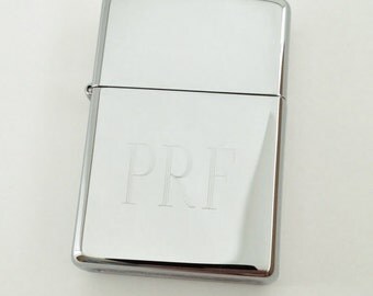 Engraved Zippo Lighter - Chrome Finish- Monogrammed